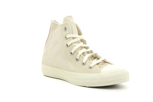 Converse lacets ctas hi broderie beige