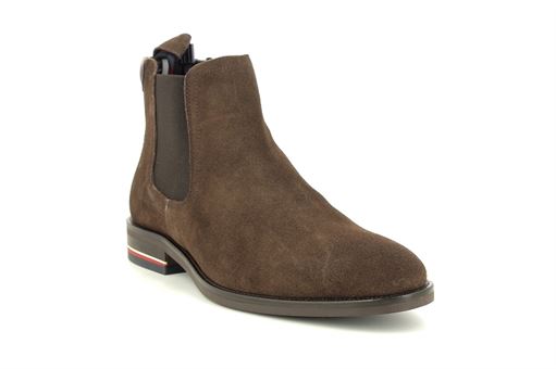 Tommy hilfiger bottines signature chelsea marron