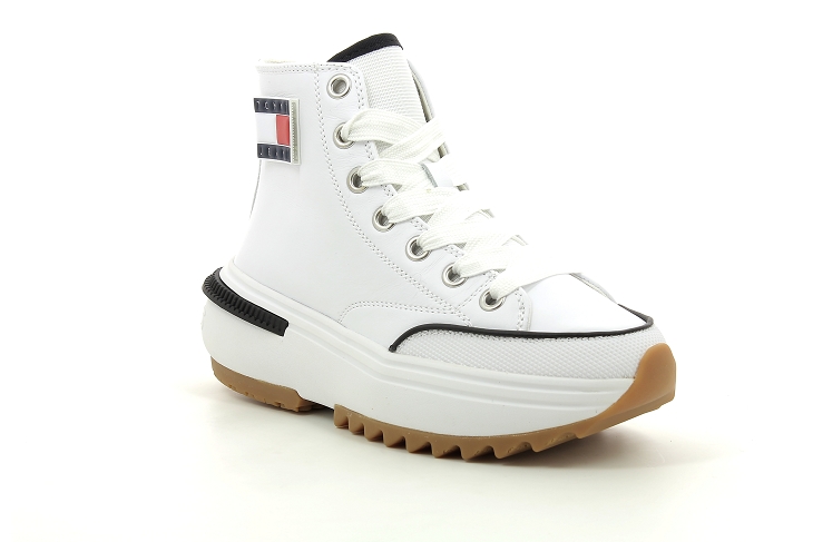 Tommy hilfiger sneakers mid run cleat blanc