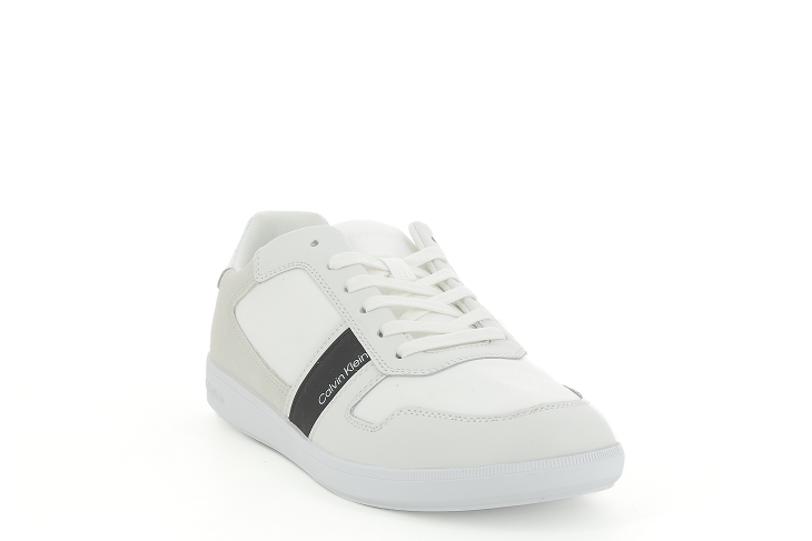 Calvin klein sneakers low top lace up mix blanc