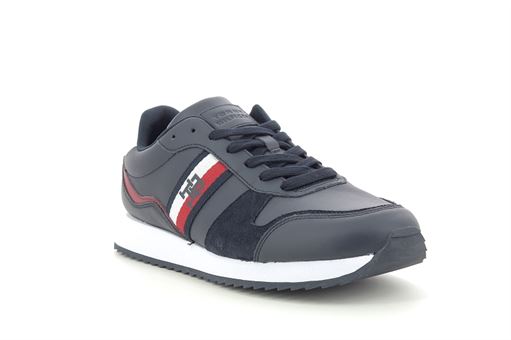 Tommy hilfiger baskets et sneakers runner evo leather bleu