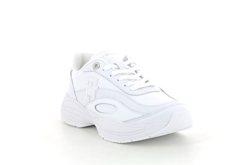 Tommy hilfiger sneakers casual leather runner blanc