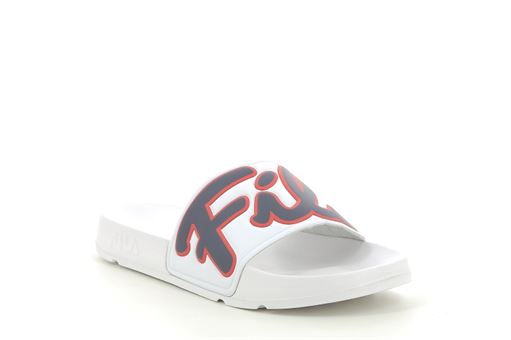 Fila nu pied scritto slipper blanc