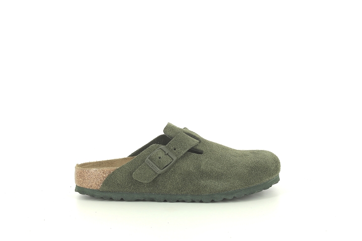 Birkenstock sandales boston suede leather vert