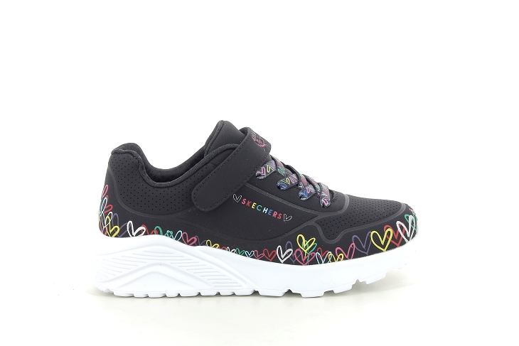 Skechers baskets et sneakers uno lite heart craze noir