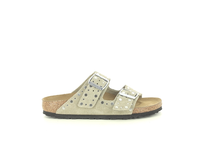 Birkenstock sandales arizona f rivet border taupe