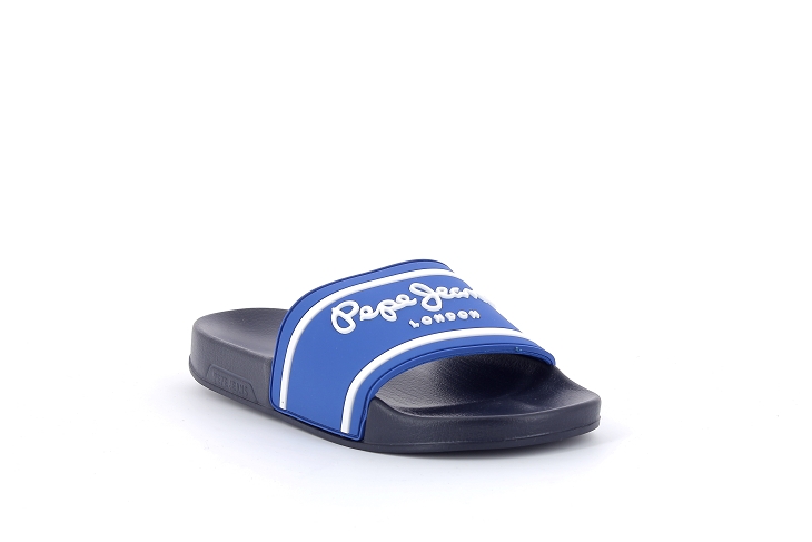 Pepe jeans sandales slider logo jr bleu