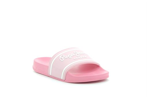 Pepe jeans sandales slider logo jr rose