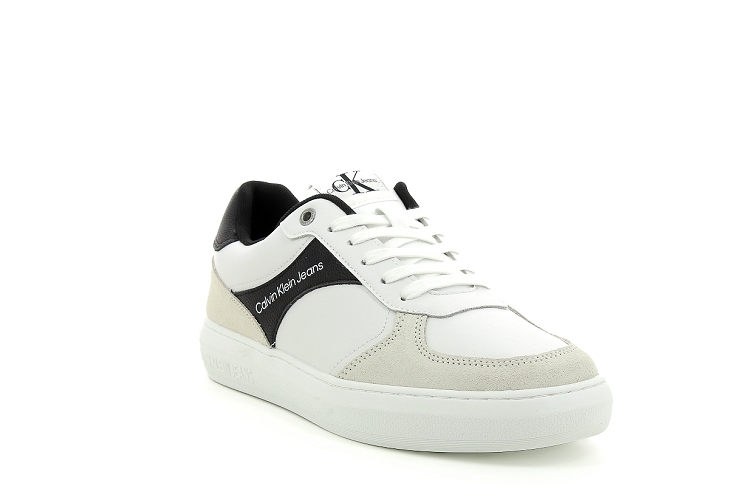Calvin klein sneakers cupsole lace up low su blanc