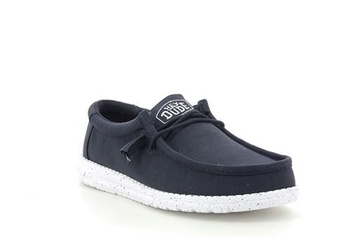 Dude mocassins wally slub canvas marine