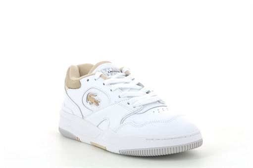 Lacoste sneakers w lineshot contrasted collar leather blanc