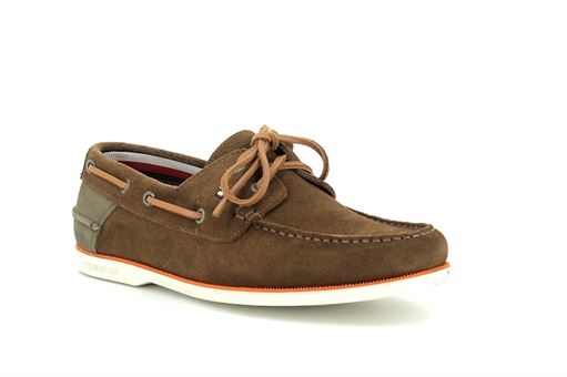 Tommy hilfiger bateaux classic suede boat shoe marron