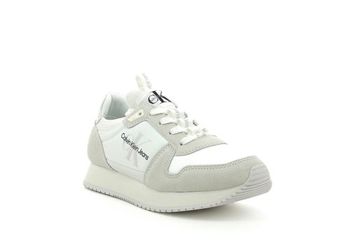 Calvin klein sneakers runner sock laceup blanc