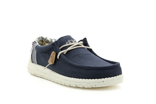 Dude mocassins wally linen marine