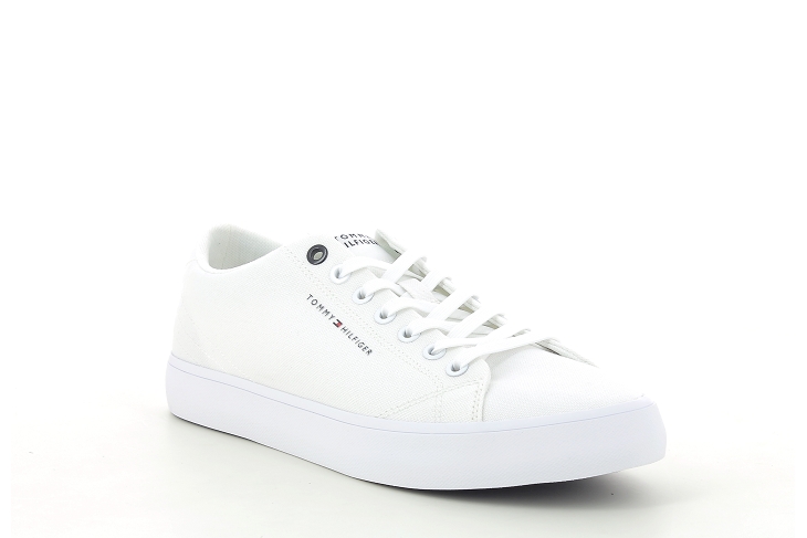 Tommy hilfiger sneakers th hi vulc low canvas blanc