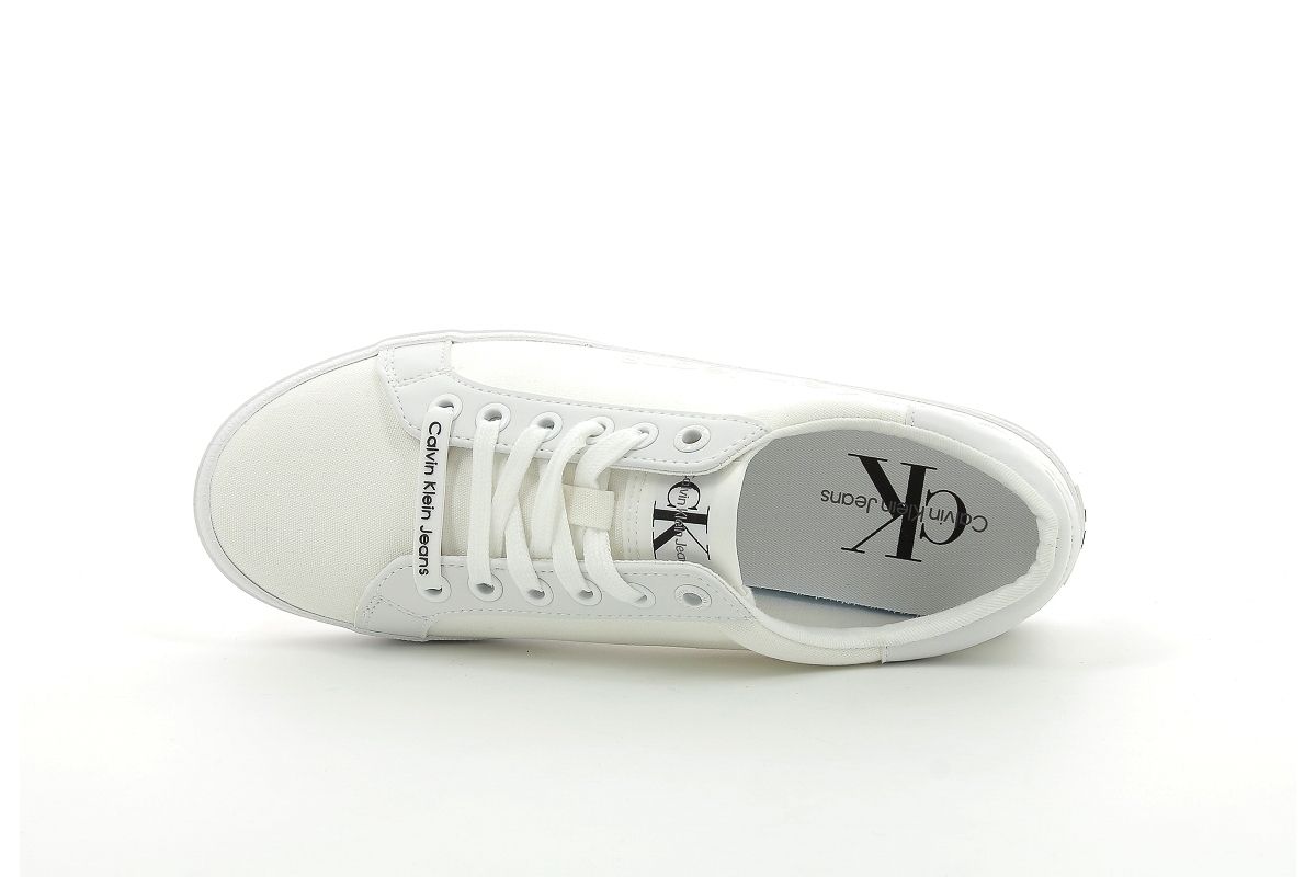 Calvin klein sneakers low profile sneaker laceup co blanc2149601_5