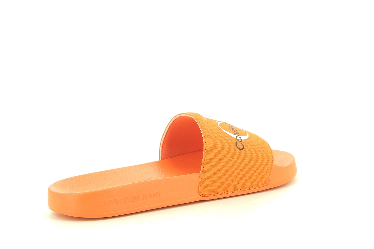 Calvin klein sandales slide monogram orange2245602_4