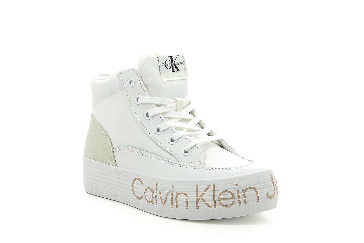 Calvin klein sneakers vulc flatf mid blanc2324301_1