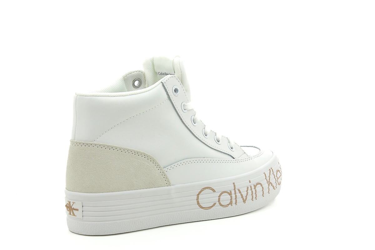 Calvin klein sneakers vulc flatf mid blanc2324301_4