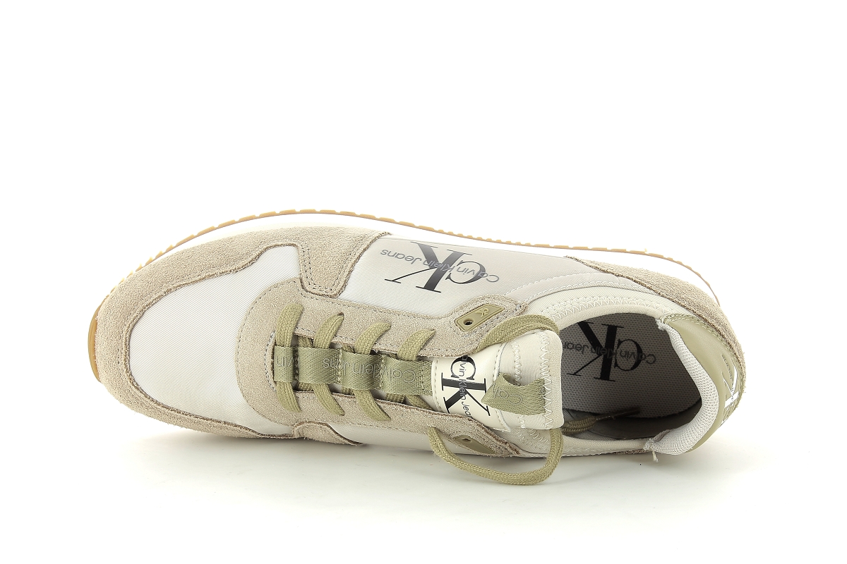 Calvin klein sneakers runner sock laceup beige2342102_5