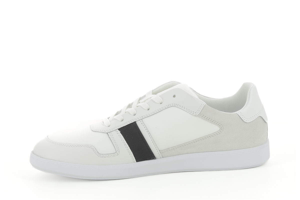 Calvin klein sneakers low top lace up mix blanc2365401_2
