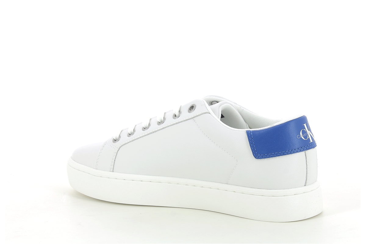 Calvin klein sneakers classic cupsole lace up low lth blanc2384501_3