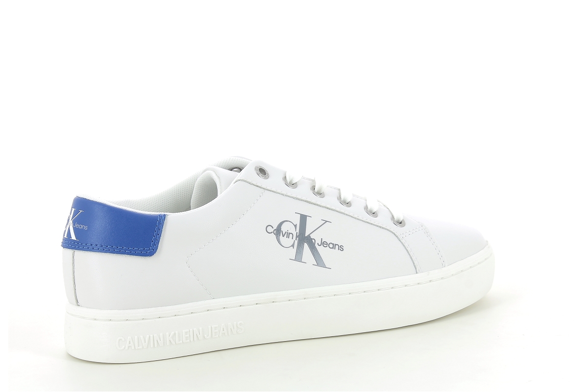 Calvin klein sneakers classic cupsole lace up low lth blanc2384501_4