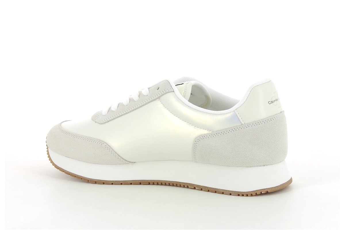 Calvin klein sneakers retro runner low laceup ny pearl blanc2385701_3