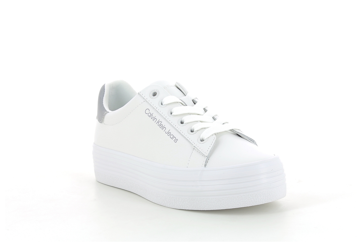 Calvin klein sneakers vulc flatform laceup  ny refl wn blanc2385901_1
