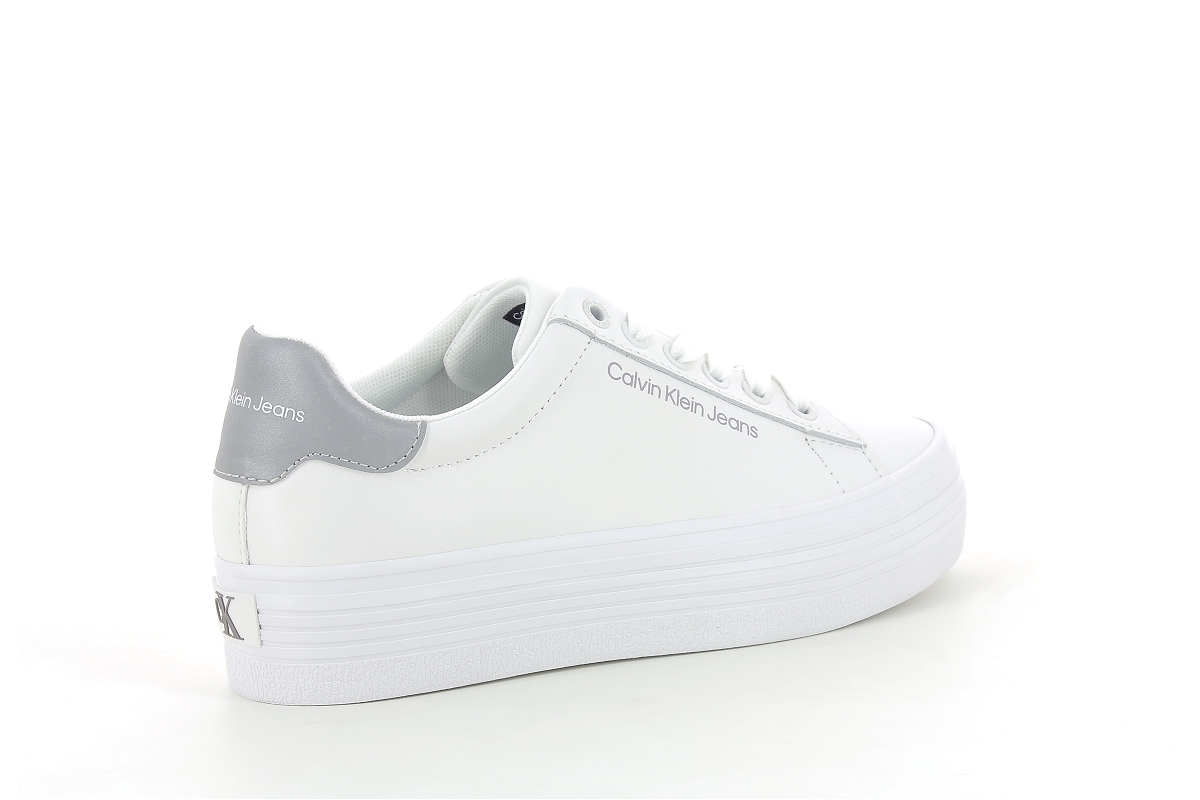 Calvin klein sneakers vulc flatform laceup  ny refl wn blanc2385901_4