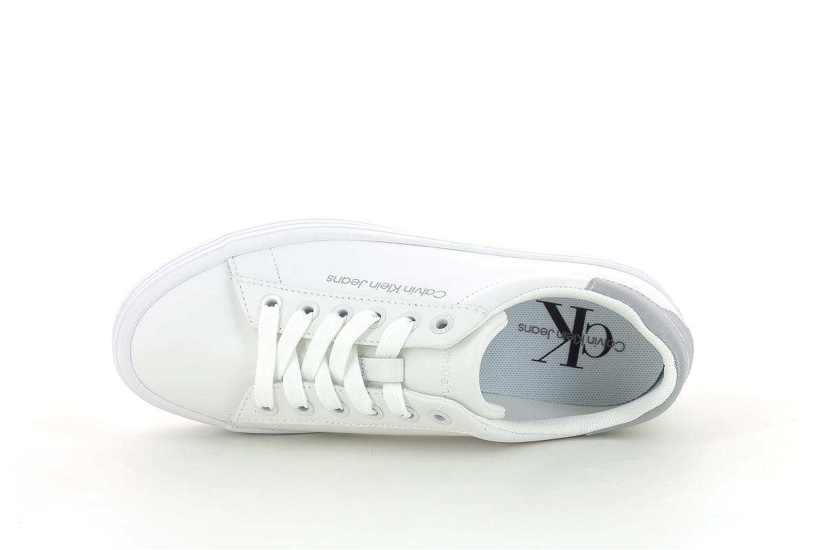 Calvin klein sneakers vulc flatform laceup  ny refl wn blanc2385901_5