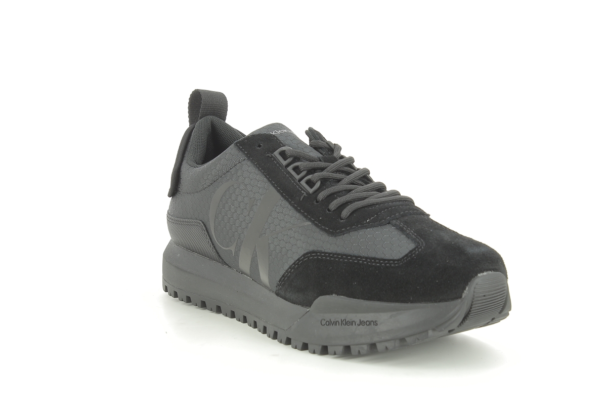 Calvin klein sneakers runner lace up r poly noir4079001_1