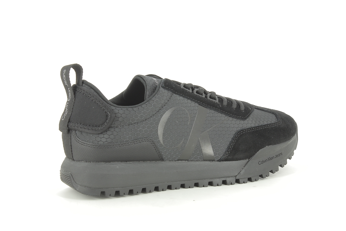 Calvin klein sneakers runner lace up r poly noir4079001_4