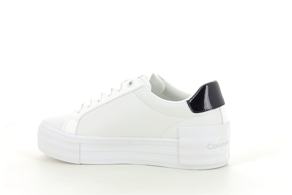 Calvin klein sneakers bold vulc flatf low lace lth mlm laceup ny pearl wn blanc4111601_3