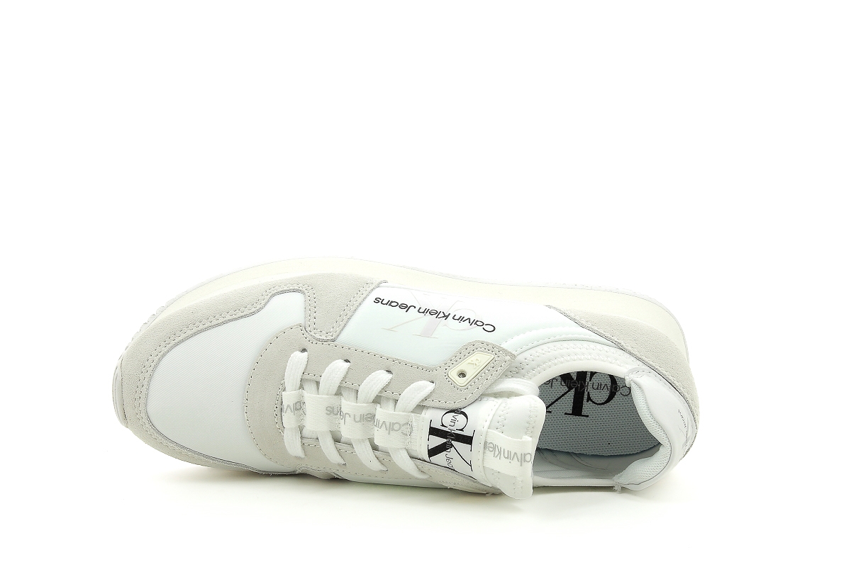 Calvin klein sneakers runner sock laceup blanc7067801_5